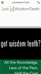 Mobile Screenshot of justwisdomteeth.com